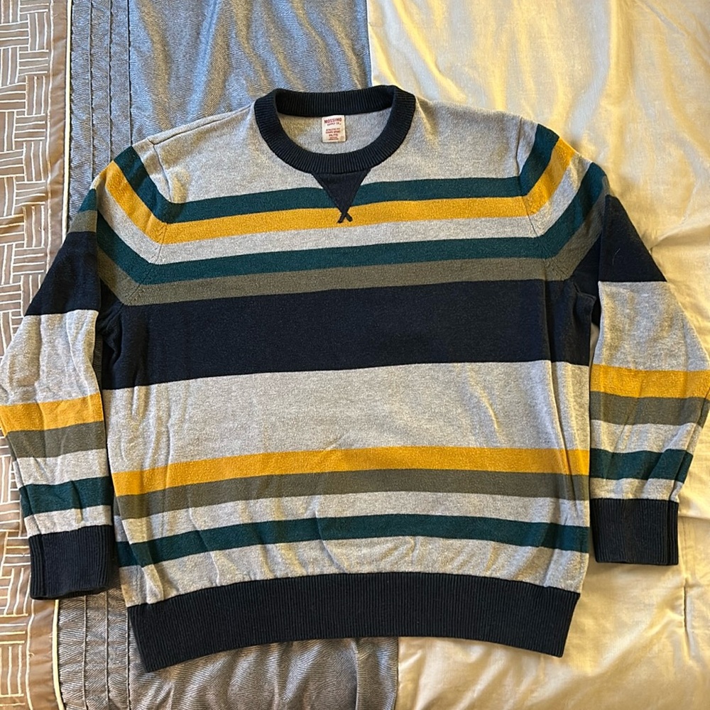 Mossimo Supply Co. 100% Cotton Striped Knit Sweater XXL